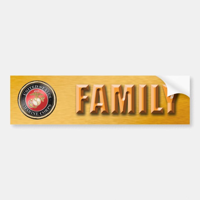USMC Family Bumper Sticker (Front)
