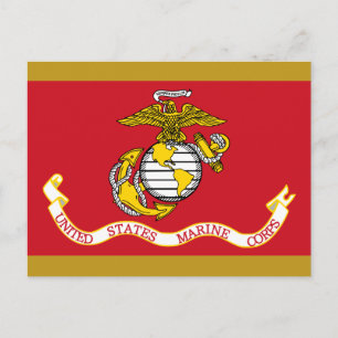 USMC Flag Postcard