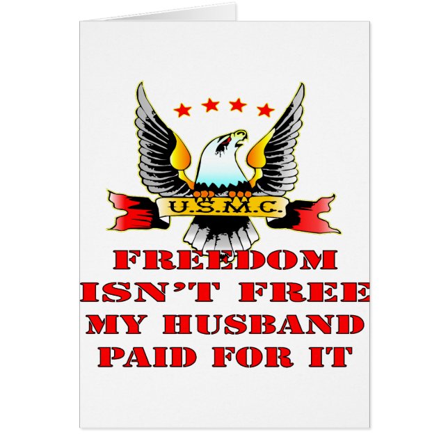 USMC Freedom n'est pas libre Mon mari payé pour ça (Devant)