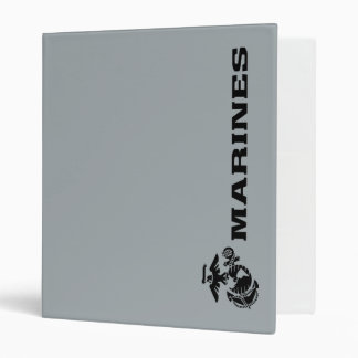 USMC Logo Stacked Black Logo Binder
