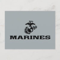 USMC Logo Stacked Black Logo