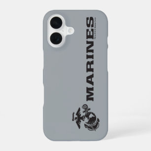 USMC Logo Stacked Black Logo iPhone 16 Case