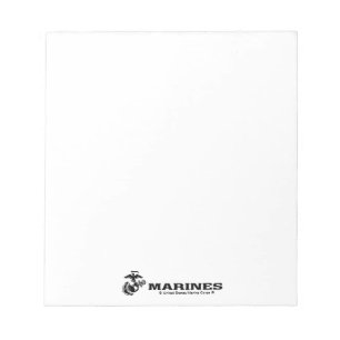USMC Logo Stacked Black Logo Notepad