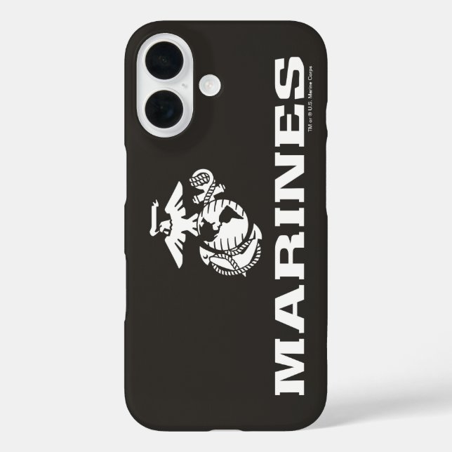 USMC Logo Stacked - White Case-Mate iPhone Case (Back)