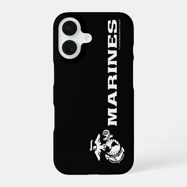 USMC Logo - White iPhone 16 Case (Back)