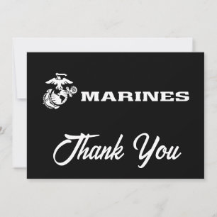 USMC Logo - White Thank You Card