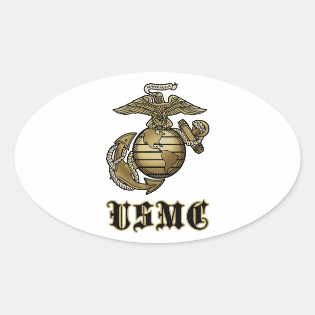 USMC OVAL STICKER (Front)