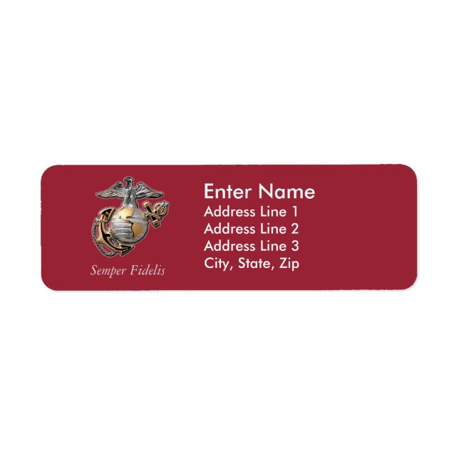 USMC Return Address Labels (Front)