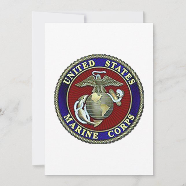 USMC Seal Customizable Card for Any Occassion! (Front)