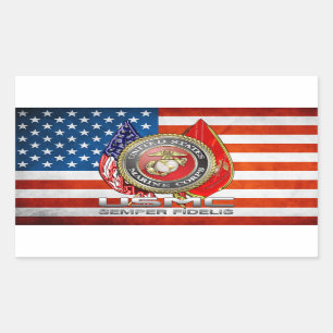 USMC Semper Fi [3D] Sticker