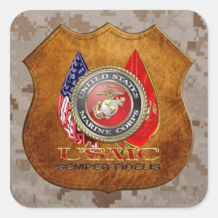 USMC Semper Fi [Special Edition] [3D] Square Sticker