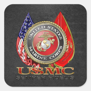 USMC Semper Fi [Special Edition] [3D] Square Sticker