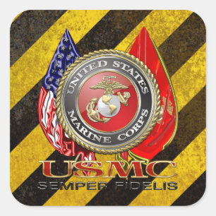 USMC Semper Fi [Special Edition] [3D] Square Sticker