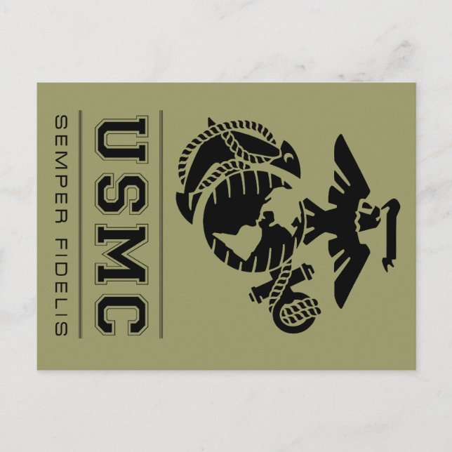 USMC Semper Fidelis [Semper Fi] Postcard (Front)