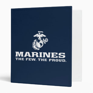 USMC The Few The Proud Logo Stacked - White Binder