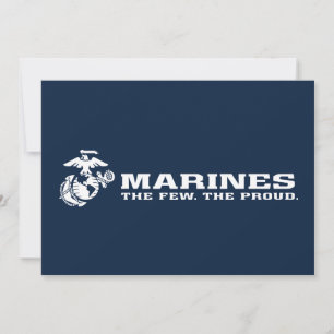 USMC The Few The Proud Logo - White