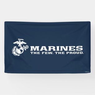 USMC The Few The Proud Logo - White Banner