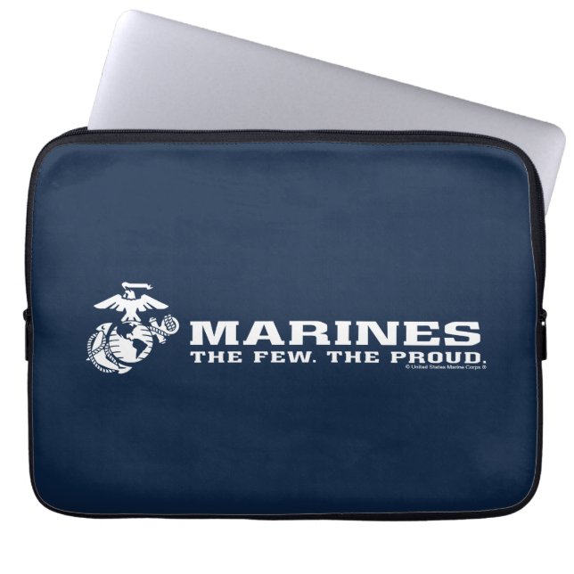 USMC The Few The Proud Logo - White Laptop Sleeve (Front)