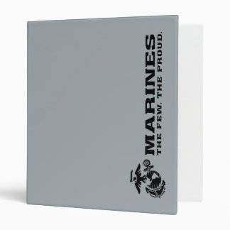 USMC "The Few, The Proud" Stacked Black Logo Binder