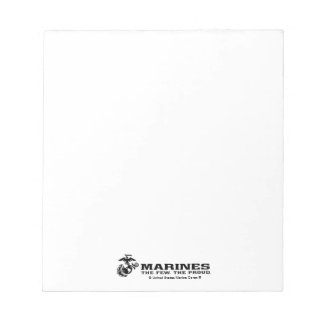 USMC "The Few, The Proud" Stacked Black Logo Notepad