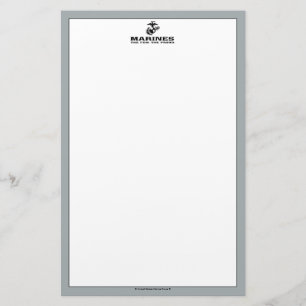 USMC "The Few, The Proud" Stacked Black Logo Stationery