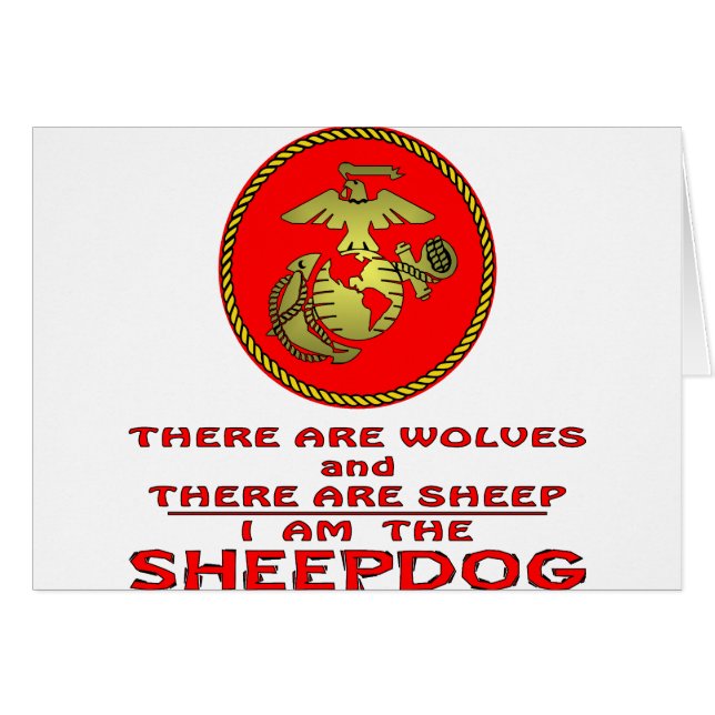 USMC There Are Wolves And There Are Sheep (Front Horizontal)