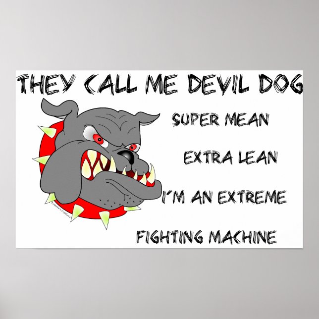 USMC They Call Me Devil Dog Poster (Front)