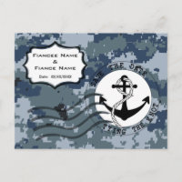 USN Navy Save the Date & Anchor