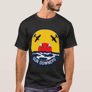 USN VF111 Fighter Squadron Sundowners Clean Style  T-Shirt