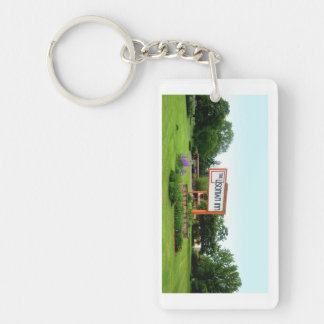 Usonian Inn keychain - street sign