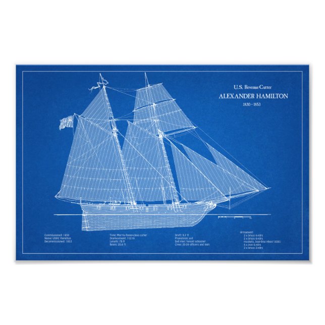 USRC Alexander Hamilton - ABD Photo Print (Front)