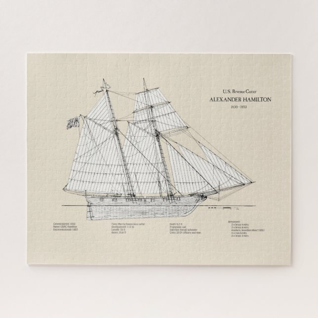 USRC Alexander Hamilton - SBD Jigsaw Puzzle (Horizontal)