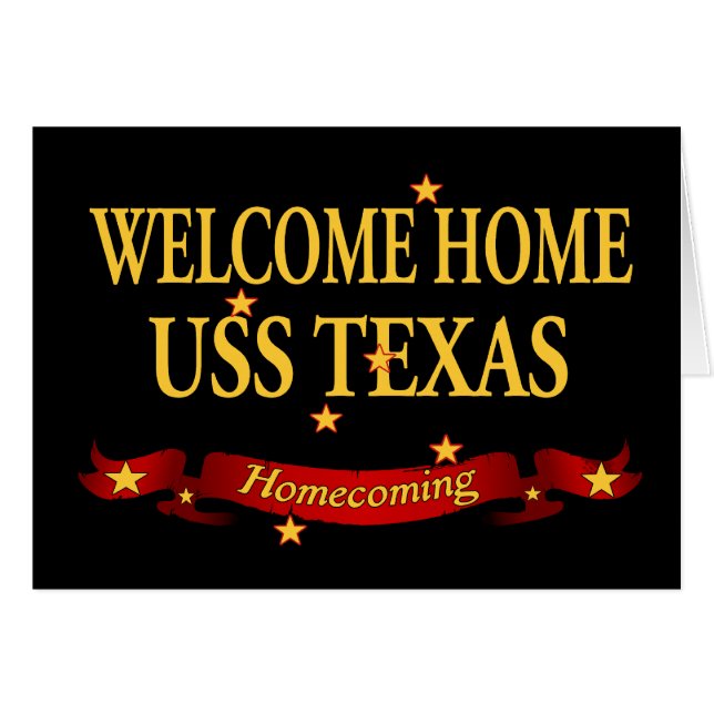 USS à la maison bienvenu le Texas (Devant horizontal)