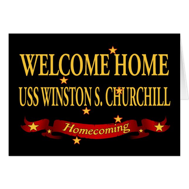 USS à la maison bienvenu Winston S. Churchill (Devant horizontal)