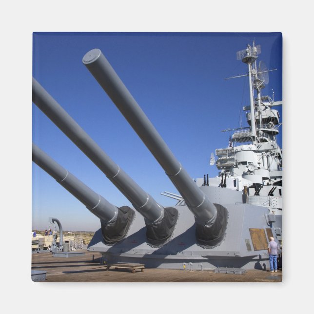 USS Alabama Battleship at Battleship Memorial 2 Magnet (Front)