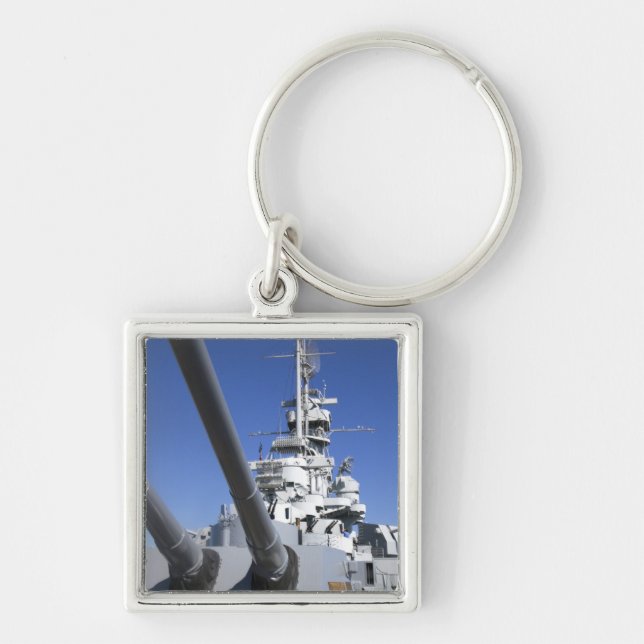USS Alabama Battleship at Battleship Memorial Keychain (Front)