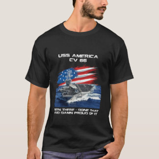 USS America CV 66 Aircraft Carrier Veteran USA Fla T-Shirt