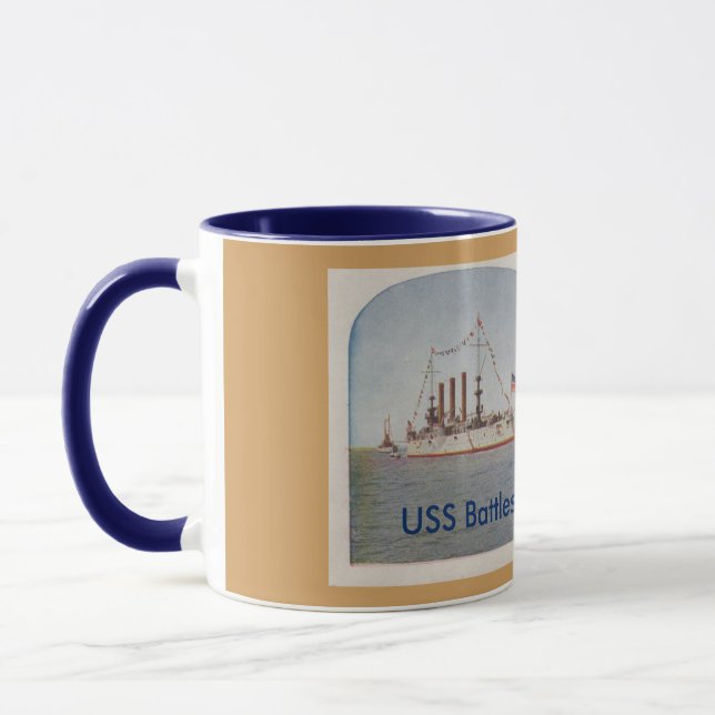 USS Battleship Ohio (BB12) Mug (Left)