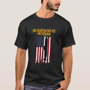 USS Bluefish SSN 675 Submarine Veterans Day Father T-Shirt
