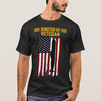 USS Bonefish SS582 Submarine Veterans Day Fathers  T-Shirt