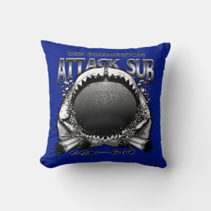 USS Bremerton SSN-698 Throw Pillow