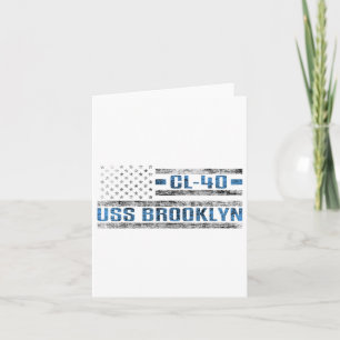 Uss Brooklyn World War Cruiser Cl-40 Us Army  Card