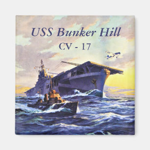 USS Bunker Hill at sea Magnet