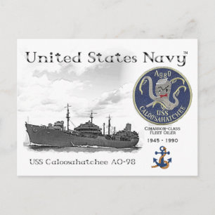 USS CALLOOSHATACHEE AO-98 OILER - CARTE POSTALE