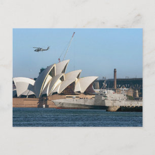 USS Canberra in Sydney Postcard