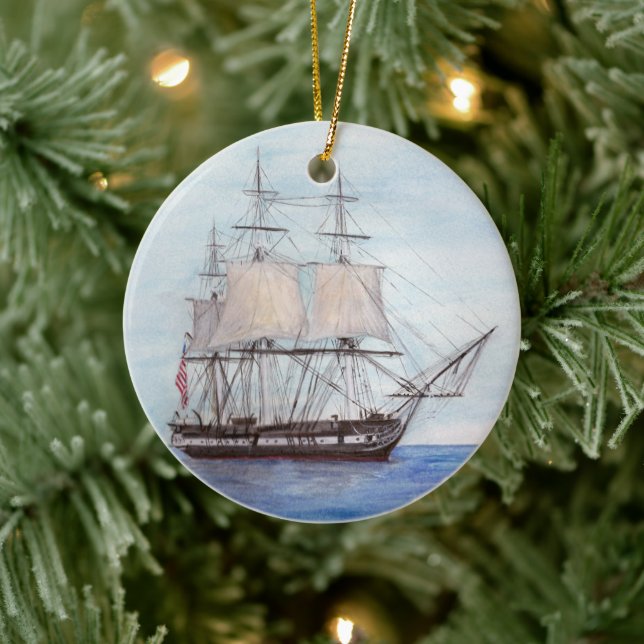 USS Coast Guard Ceramic Ornament (Tree)
