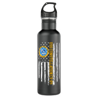 USS Constellation CV-64 American Flag  710 Ml Water Bottle