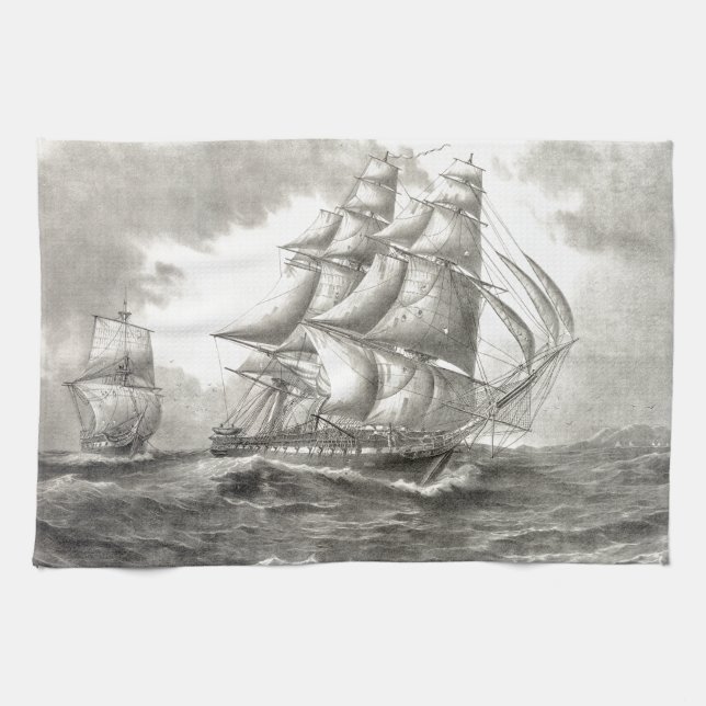 USS Constitution Kitchen Towel (Horizontal)