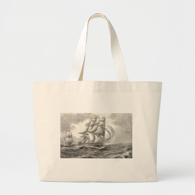 USS Constitution Large Tote Bag (Front)