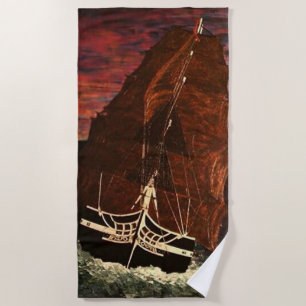 USS CONSTITUTION OLD IRONSIDE BEACH TOWEL